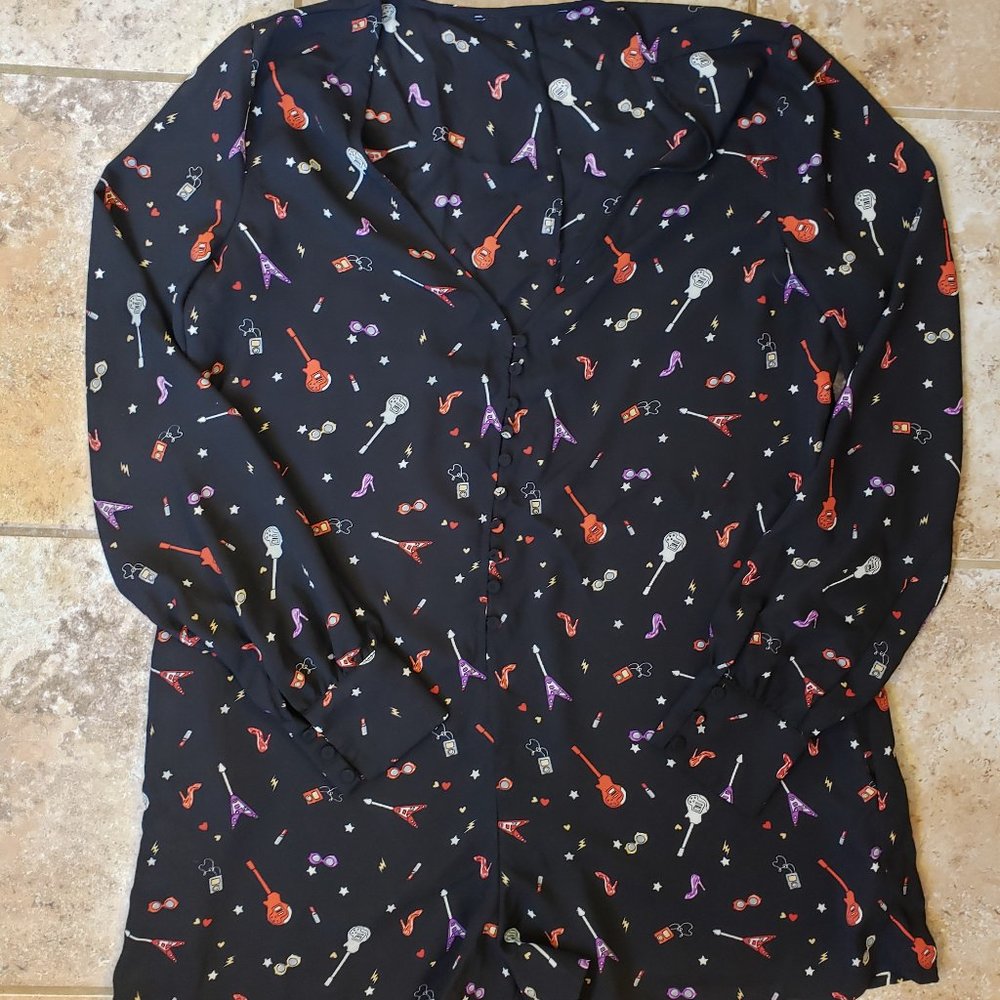 Bella Vista Romper Rock Music Approx Size LARGE